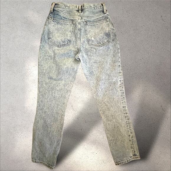 Y2K Abercrombie & Fitch High Rise Mom Jean 24 / 00R Acid Wash - Picture 8 of 10